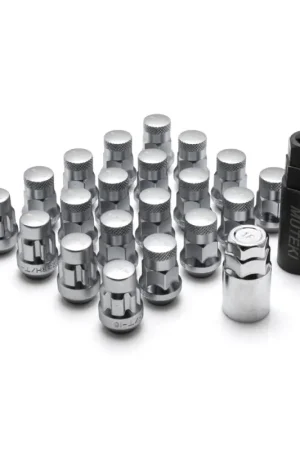 Wheel Mate Muteki SR35 Close End Lug Nuts w/ Lock Set - Satin Silver 12x1.50 35mm Crafted