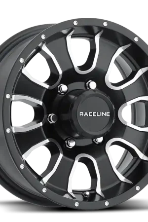 Luxury Raceline 860M Mamba 15x5in / 5x114.3 BP / -0.125mm Offset / 3.190mm Bore - Black & Machined Wheel