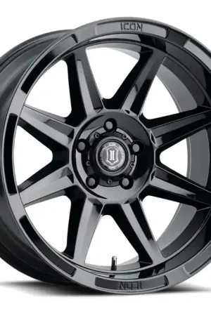 ICON Bandit 20x10 5x150 -24mm 4.5in BS 110.10mm Bore Gloss Black Wheel Buy Direct