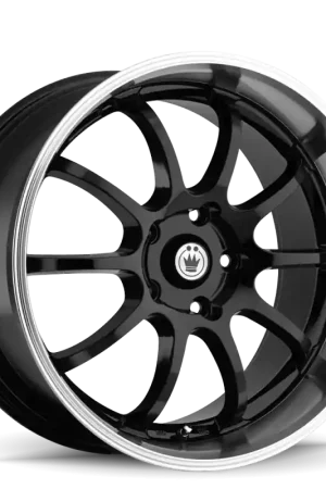 Trending Konig Lightning 16x7 8x100/114.3 ET40 Black/Machine Lip