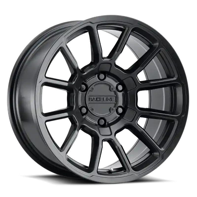 Raceline 950B Gauge 16x8in / 5x139.7 BP / 0mm Offset / 106.5mm Bore - Satin Black Wheel Seasonal Sale