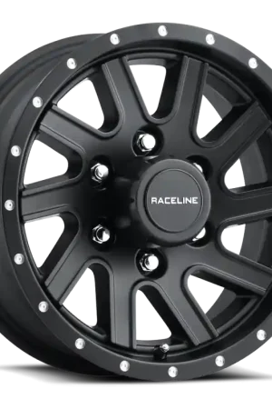 Raceline 820MB Twisted 16x6in / 8x165.1 BP / 0mm Offset / 4.90mm Bore - Satin Black Wheel Reduced Price