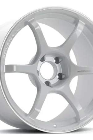 Advan RG-4 18x8.5 +30 5x114.3 Racing White Metallic and Ring Wheel Premium