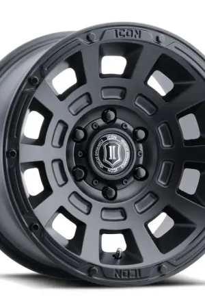 ICON Thrust 17x8.5 5x5 -6mm Offset 4.5in BS Satin Black Wheel Top Rated
