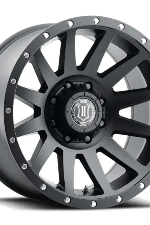 ICON Compression 20x10 8x180 -19mm Offset 4.75in BS 124.2mm Bore Satin Black Wheel Luxury
