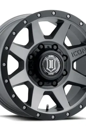 ICON Rebound HD 18x9 8x6.5 12mm Offset 5.5in BS 121.4mm Bore Titanium Wheel Markdown