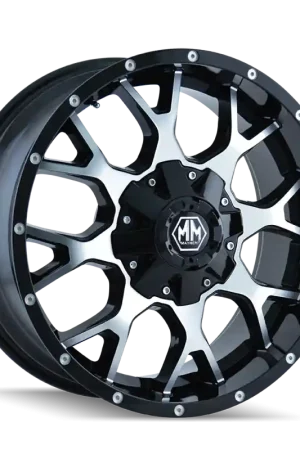 Mayhem 8015 Warrior 17x9 / 6x135 BP / 18mm Offset / 106mm Hub Black/Machined Face Wheel Wholesale
