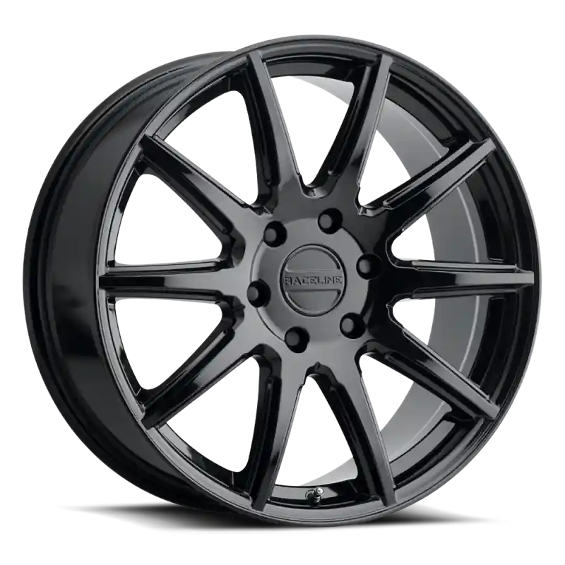 Limited Edition Raceline 159B Spike 18x8in / 6x132 BP / 35mm Offset / 74.6mm Bore - Gloss Black Wheel