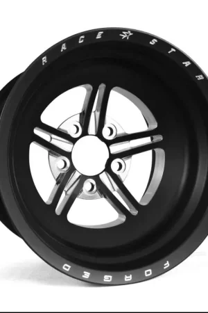 Race Star 63 Pro Forged 15x10 NBL Sportsman 5x5.00 BC / 4.00in. BS Wheel - Black Anodized/Machined New Arrival