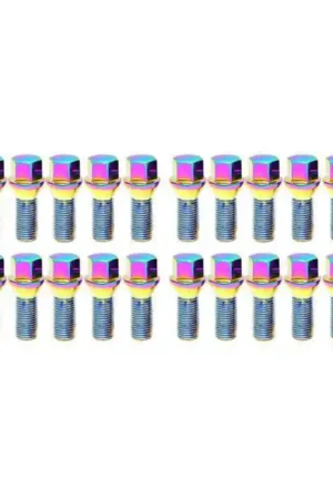 Wheel Mate Mevius Lug Bolt Set of 20 - Neon Chrome 14x1.25 27mm Cone 60 DEG TAP Top Rated