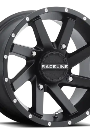 Raceline A82B Twist 14x7in / 4x156 BP / 5mm Offset / 132.5mm Bore - Satin Black Wheel Next Day Delivery