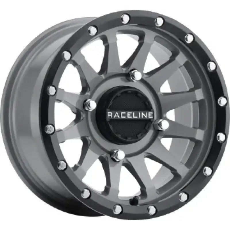 Time-Limited Raceline A95SG Trophy 14x7in / 4x137 BP / 38mm Offset / 110.18mm Bore - Grey & Black Lip Wheel