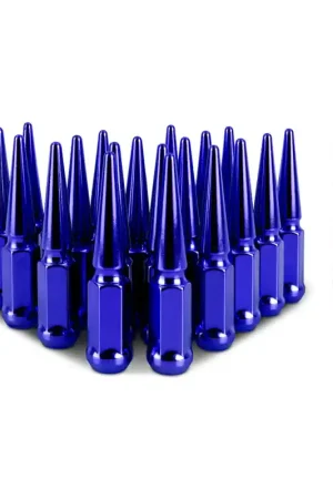 Mishimoto Steel Spiked Lug Nuts M12x1.5 20pc Set - Blue Exclusive