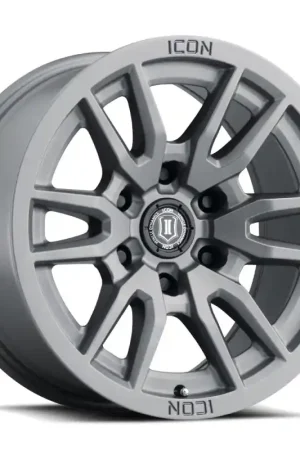 Limited Edition ICON Vector 6 17x8.5 6x135 6mm Offset 5in BS 87.1mm Bore Titanium Wheel