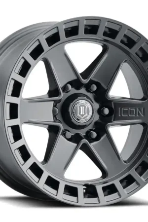 ICON Raider 17x8.5 6x5.5 0mm Offset 4.75in BS Satin Black Wheel Markdown