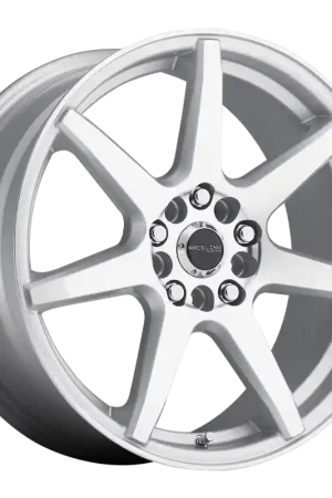 Handmade Raceline 131S Evo 16x7in / 5x108/5x114.3 BP / 20mm Offset / 72.62mm Bore - Silver & Machined Wheel