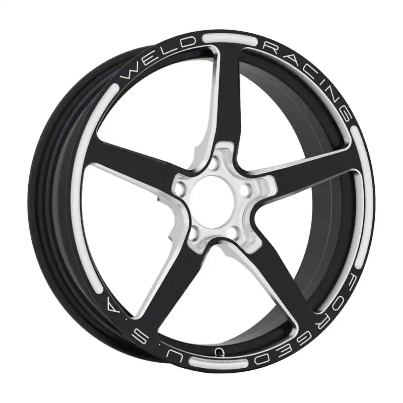 No Minimum Order Weld Alumastar 1-Piece 18x6 / 5x120 BP / 2.7in. BS Polished Wheel - Non-Beadlock - Black