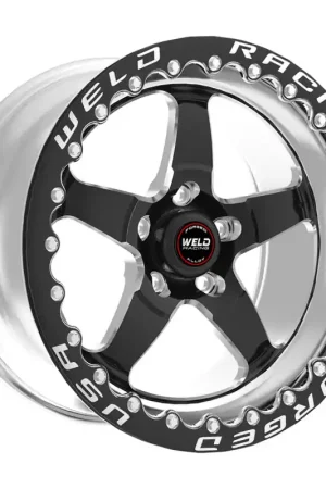 Weld S71 15x15.33 / 5x4.75 BP / 4.5in. BS Black Wheel (Low Pad) - Black Single Beadlock Fan Favorite