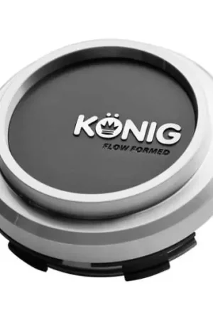 Buy Today Konig Flow Formed Pop-in Center Cap - Heliogram/Neoform - Silver w/ Black Face