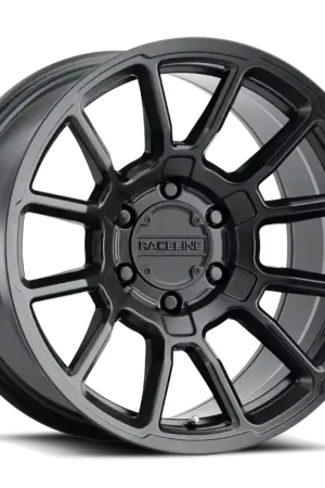 While Supplies Last Raceline 950B Gauge 16x8in / 6x114.3 BP / 0mm Offset / 66.1mm Bore - Satin Black Wheel