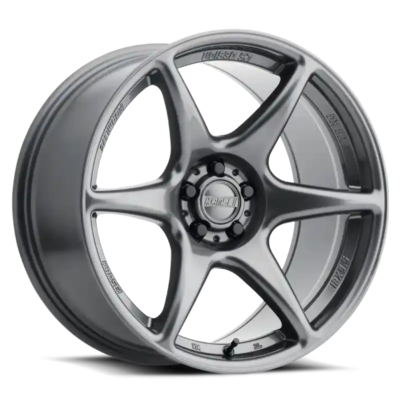 Kansei K12GM KNP 15x7in / 4x100 BP / 25mm Offset / 73.1mm Bore - Gloss Gunmetal Wheel Hassle-Free Returns