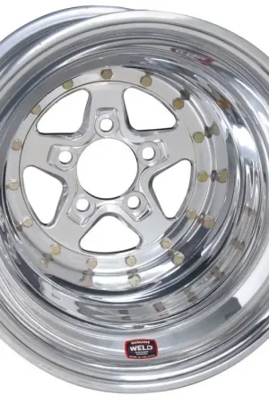 Weld Alumastar 2.0 15x4 / 5x4.75 BP 1.2 / 5in. BS Polished Wheel - Non-Beadlock Flash Sale