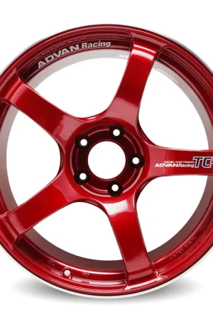Advan TC4 18x8 +45 5x114.3 Racing Candy Red and Ring Wheel Last Chance