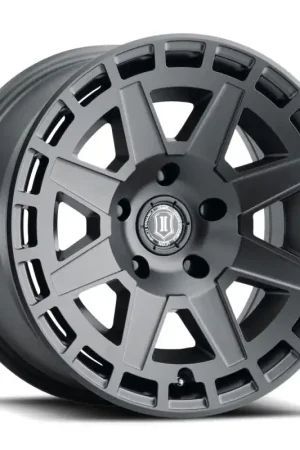 ICON Compass 17x8.5 6x5.5 0mm Offset 4.75in BS Satin Black Wheel Special Discount