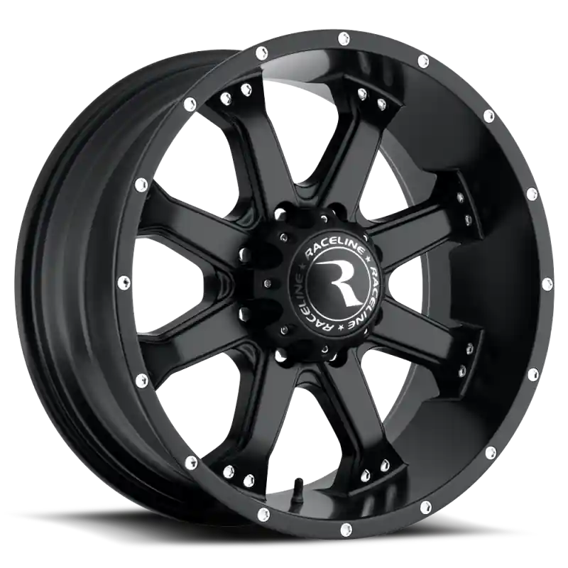 Limited Edition Raceline 991B Assault 16x8in / 5x127 BP / 0mm Offset / 78.1mm Bore - Satin Black Wheel