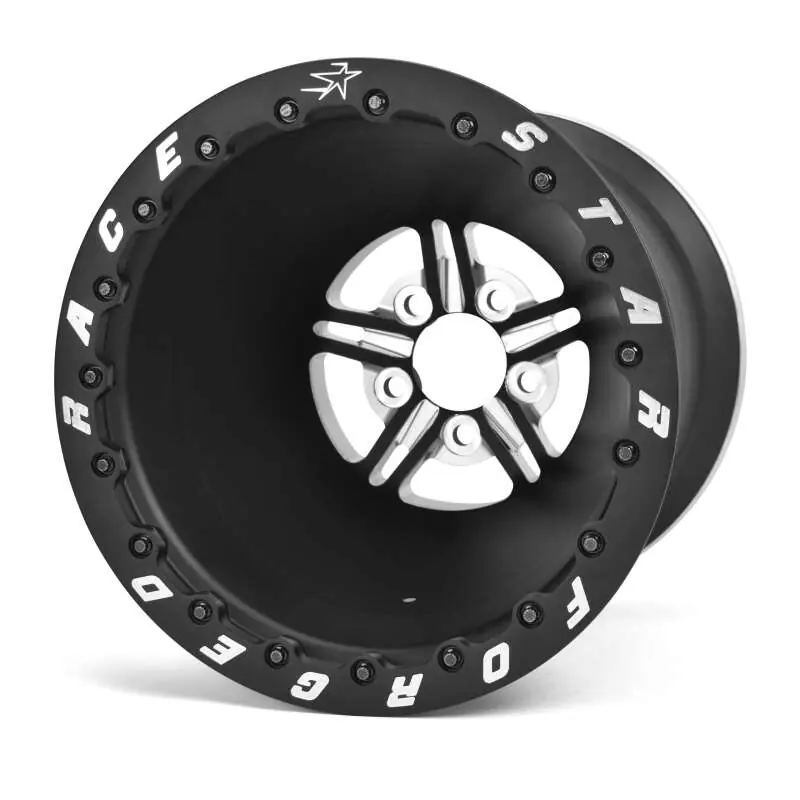 Race Star 63 Pro Forged 15x15 DBL Sportsman 5x5.00 BC / 4.00 BS Wheel - Black Anodized/Machined Trusted Brand