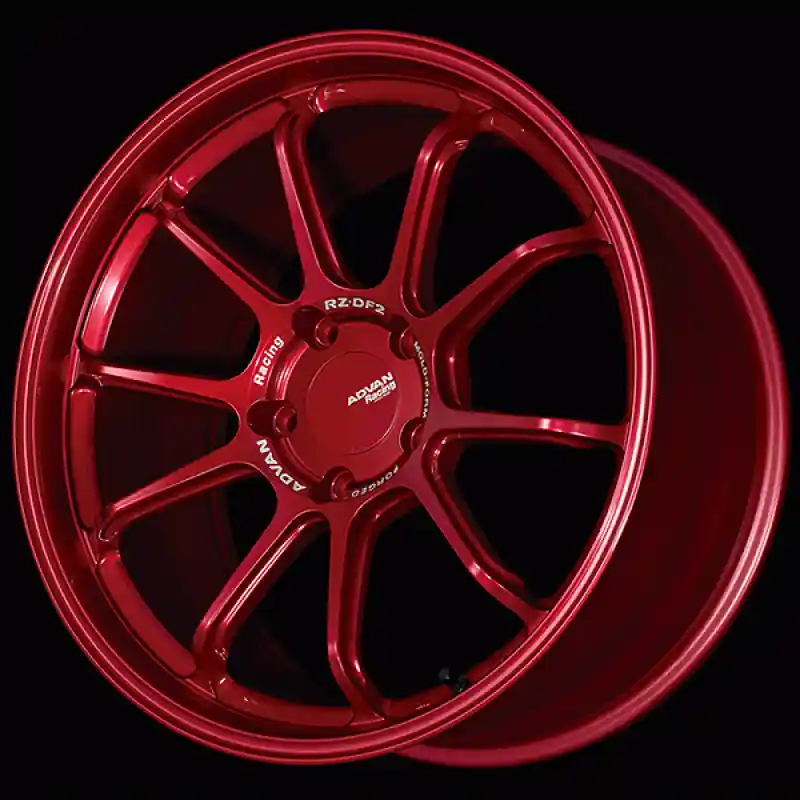 Advan RZ-DF2 for Porsche 20x9.0 / +56 Offset / 5x130 / 71.6mm Bore / Racing Candy Red Free Delivery