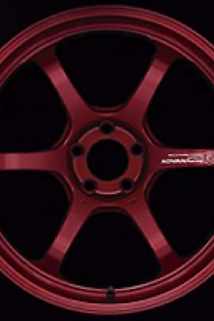 Certified Advan R6 18x8.0 +42 5x112 Racing Candy Red Wheel