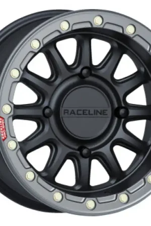 Raceline A14BG Alpha 17x7in/4x156 BP/40mm Offset/132.5mm Bore- Blk & Gunmetal Ring Beadlock Wheel Limited Offer