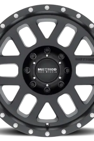 Flash Sale Method MR306 Mesh 18x9 -12mm Offset 8x170 130.81mm CB Matte Black Wheel