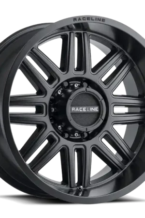 Raceline 948B Split 18x9in / 5x150 BP / 18mm Offset / 110.3mm Bore - Satin Black Wheel Luxury