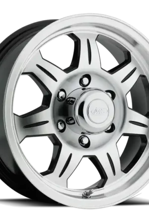 Hot Deal Raceline 870 Element 16x6in / 8x165.1 BP / 0mm Offset / 4.90mm Bore - Black & Machined Wheel