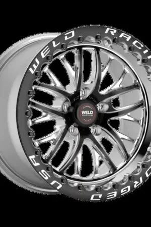 Affordable Weld S82 17x10 / 5x4.75 BP / 7.2in. BS (43mm Offset) Black Wheel (High Pad) - Black Single Beadlock