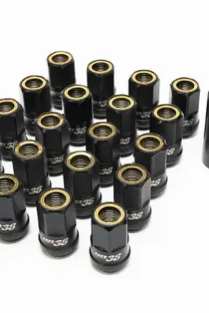 Wheel Mate Muteki HR38 Open End Lug Nuts 12x1.25 Titanium Chrome / Yellow Ring Save Now