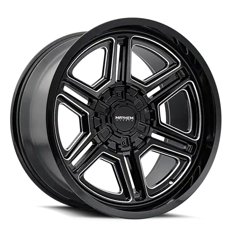 Save Now Mayhem 8117 Hermosa 20x9 / 5x127 BP/ 18mm Offset / 87mm Hub Black/Milled Wheel