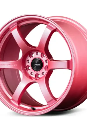Gram Lights 57DR 18x10.5 +12 5x114.3 Sakura Pink Wheel (w/ Center Cap & No. 21 BK Air Valve) Special Offer