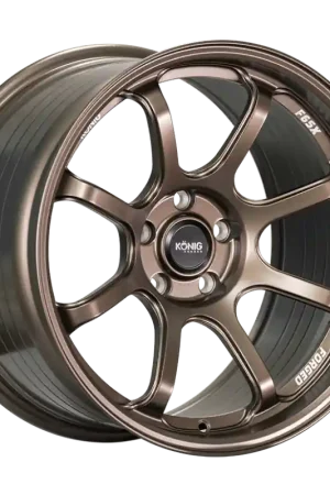 Konig Forged F6SX 18x9.5 5x114.3 ET25 Race Bronze Wheel (Knurled Bead) Final Sale