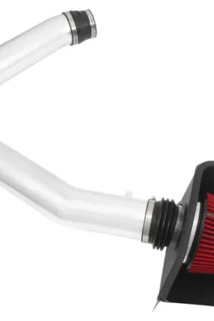 Spectre 11-15 Jeep Grand Cherokee V6-3.6L F/I Air Intake Kit - Polished w/Red Filter Exclusive