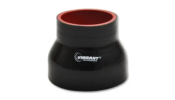 Big Sale Vibrant 4 Ply Reinforced Silicone Transition Connector- 2.25in I.D. x 2.75in I.D. x 3in long (BLACK)
