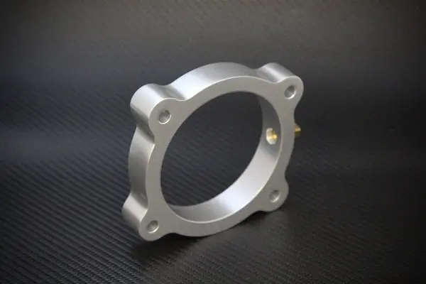 Torque Solution Throttle Body Spacer (Silver): Hyundai Genesis V6 3.8L 2013+ No Minimum Order