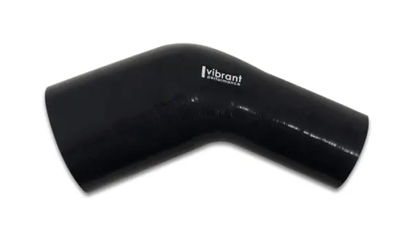 Exclusive Offer Vibrant 2.25in ID x 2.50in ID Gloss Black Silicone 45 Degree Transition Elbow