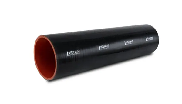 Vibrant 4 Ply Reinforced Silicone Straight Hose Coupling - 1.75in I.D. x 12in long (BLACK) Top Rated