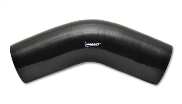 Cheap Vibrant 4 Ply Reinforced Silicone Elbow Connector - 3.5in I.D. - 45 deg. Elbow (BLACK)