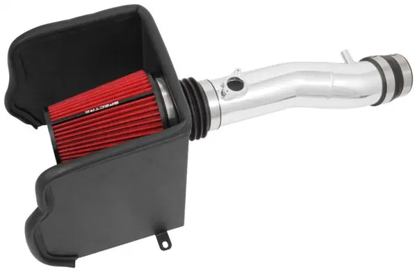 Spectre 16-18 Toyota Tacoma V6-3.5L F/I Air Intake Kit - Polished w/Red Filter Clearance