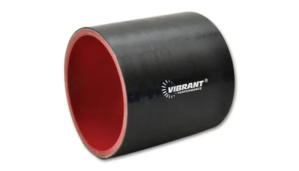 Vibrant 4 Ply Reinforced Silicone Straight Hose Coupling - 2.75in I.D. x 3in long (BLACK) Direct From Manufacturer