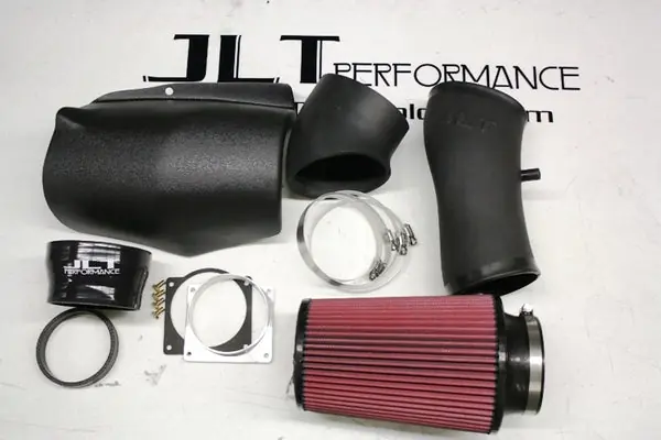 Handmade JLT 99-01 Ford Mustang SVT Cobra Black Textured Ram Air Intake Kit w/Red Filter